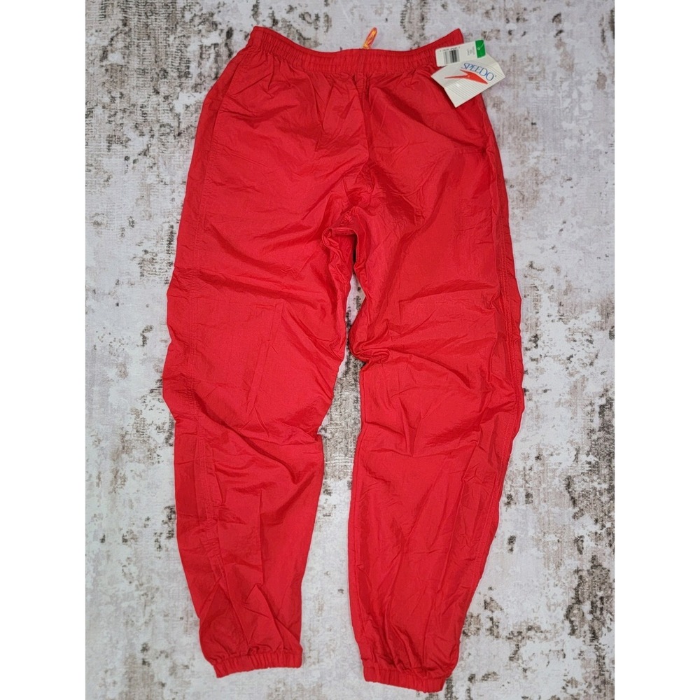 Y2K NWT Retro Speedo Red Track Pants Warm Up Athletic Joggers Size Large